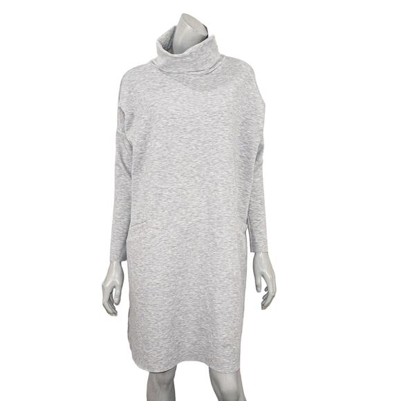 HATCH Maternity One Size Jones Knit Dress Turtleneck in Heather Gray - Picture 1 of 13